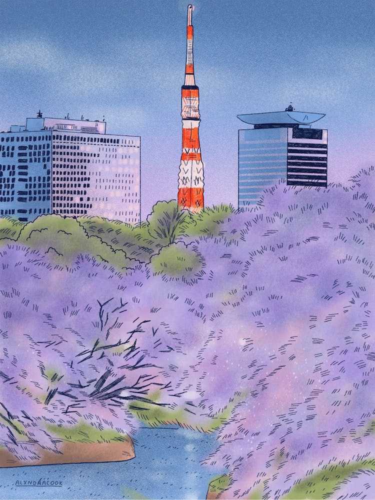 Tokyo Tower At Dusk
