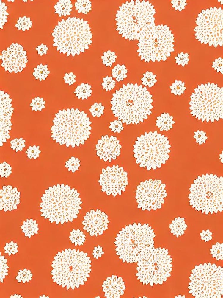 Queen Anne'S Lace Floral Print Retro Pattern 1 Flower