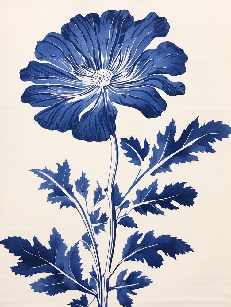 Blue Botanical Cineraria 2