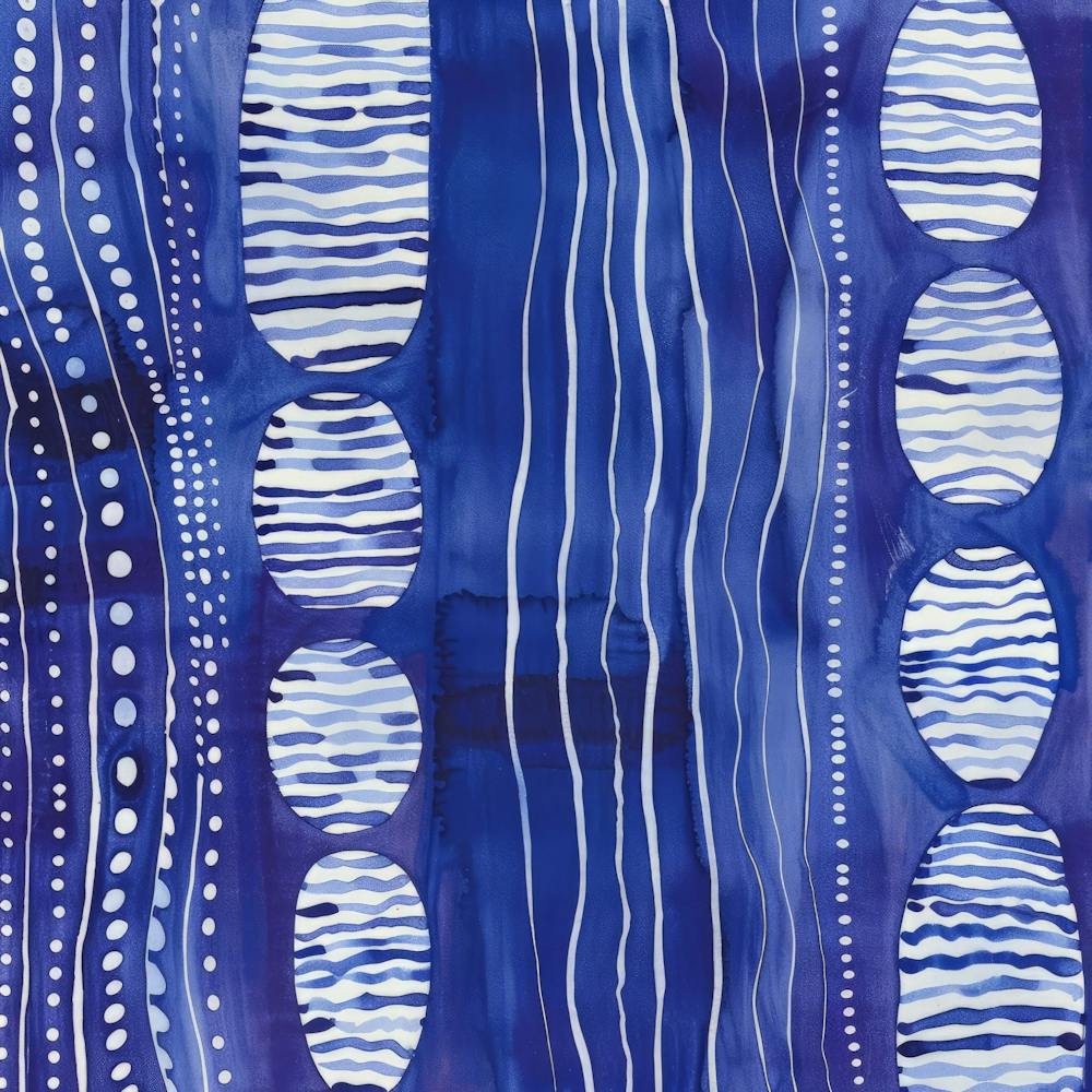 Blue And White Abstract Painting 3