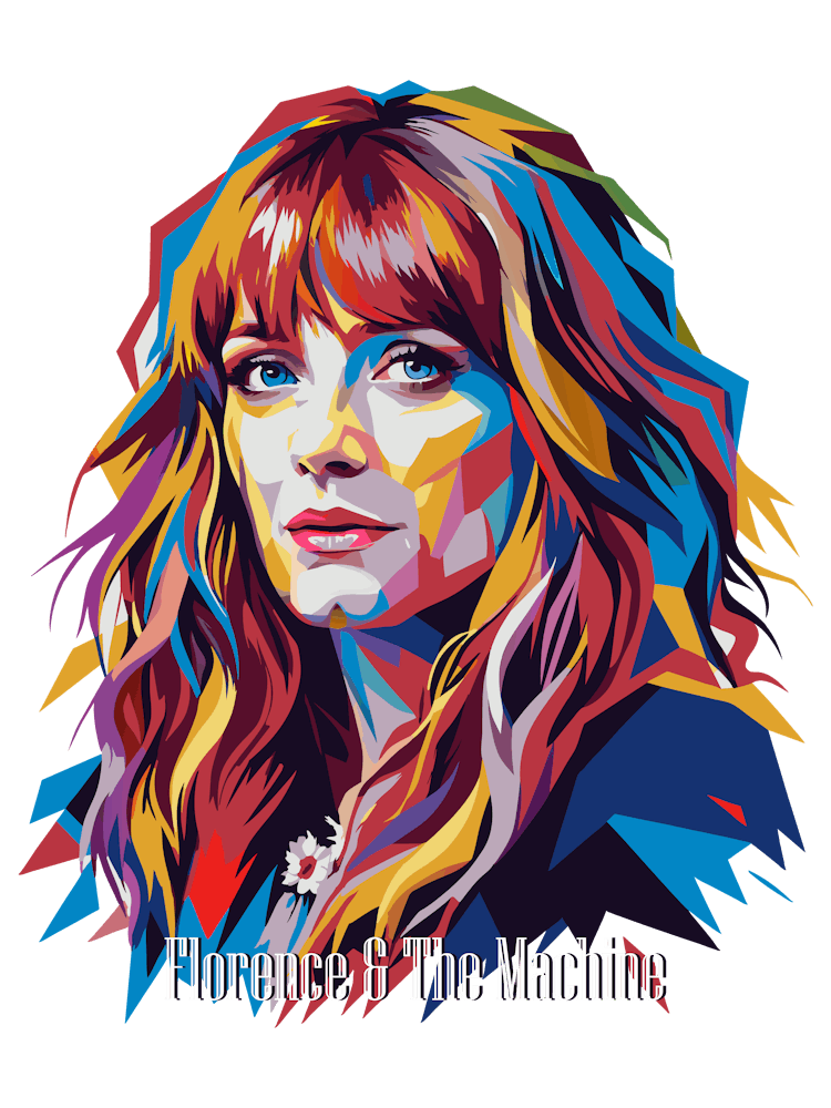 Florence & The Machine 01 Portrait Music Icon Style WPAP Pop Art