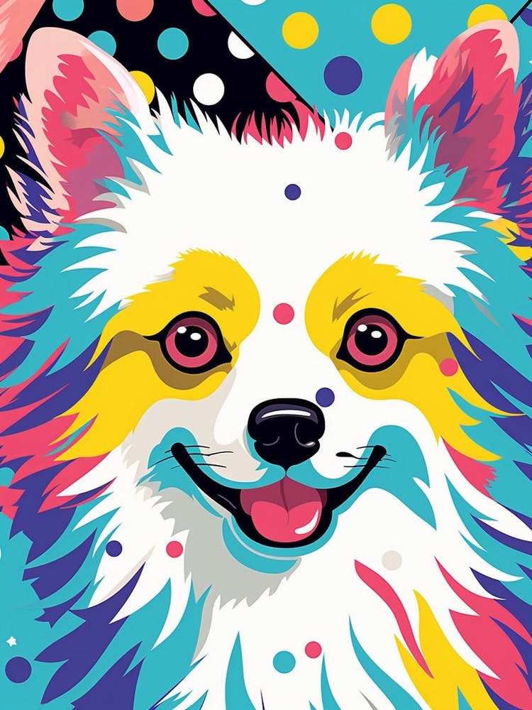 Pop Art Aqua Pomeranian