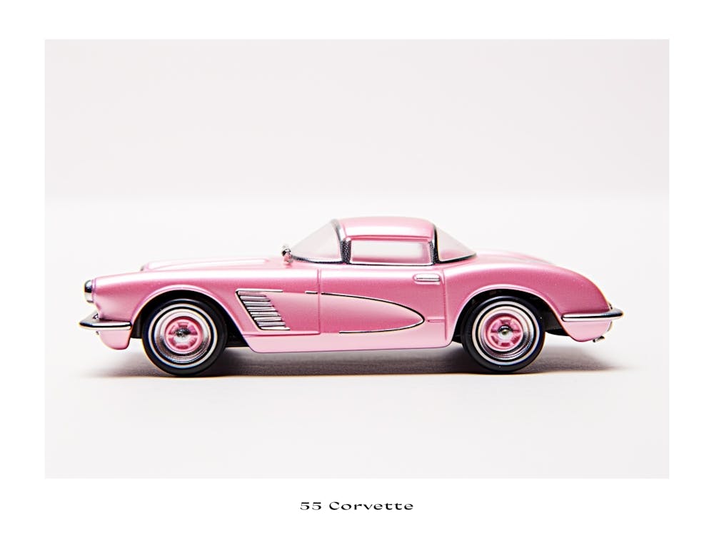 Toy Car 55 Corvette Pink 2 Poster