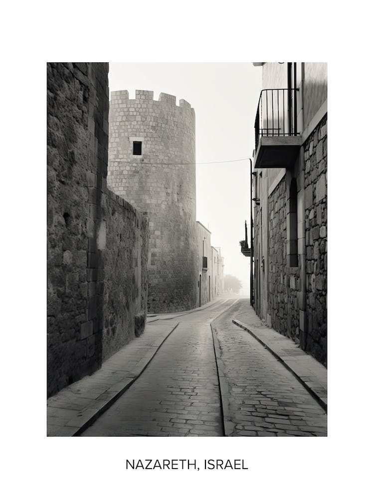 Poster Of Rhodes, Greece, Photography In Black And White 4