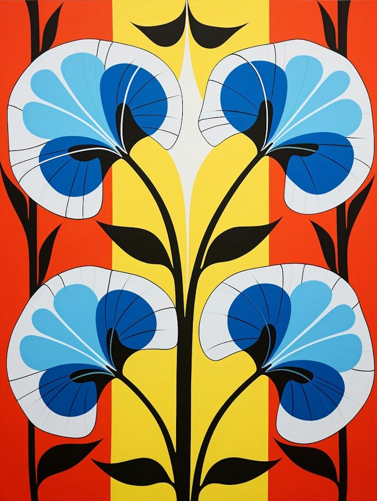 Flower Motif Painting Morning Glory 2