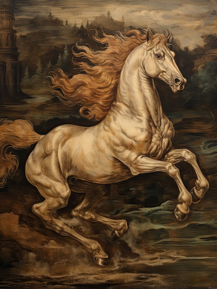 Peinture de Cheval dans le Style Fresque 3