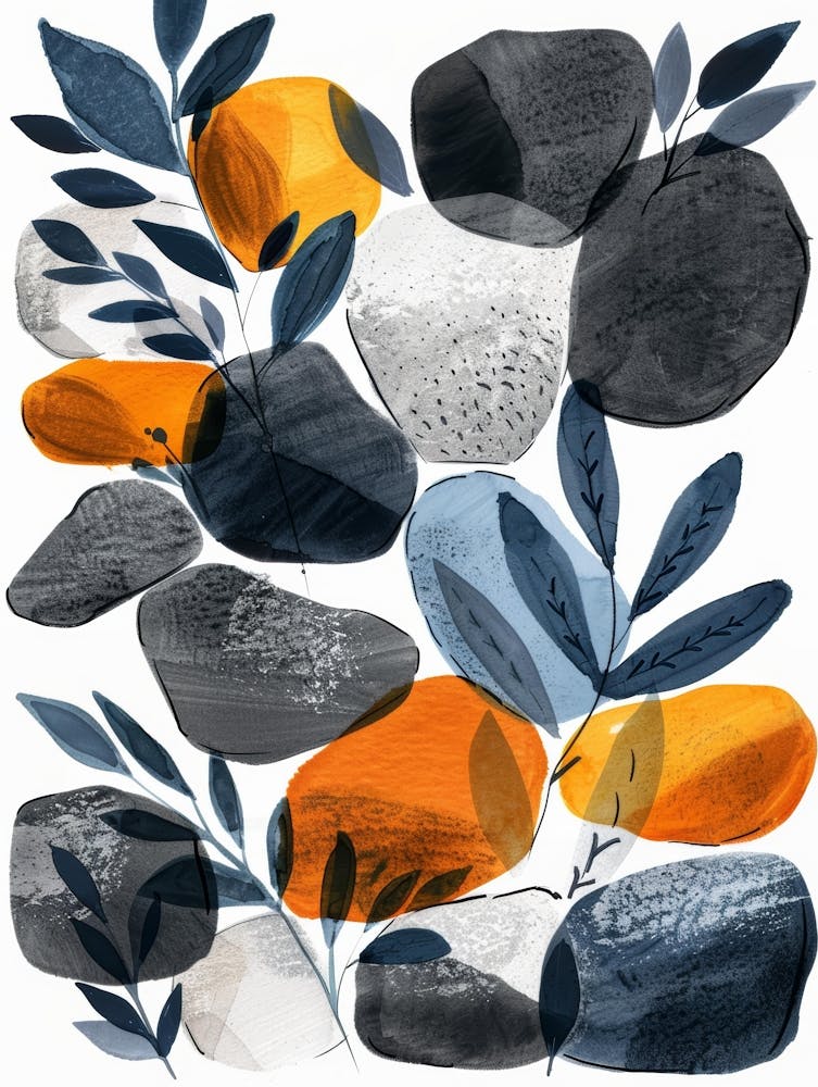 Rocks And Leaves