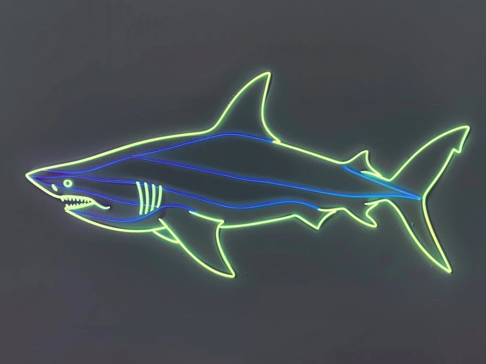 Green Scalloped Hammerhead Neon Shark 3