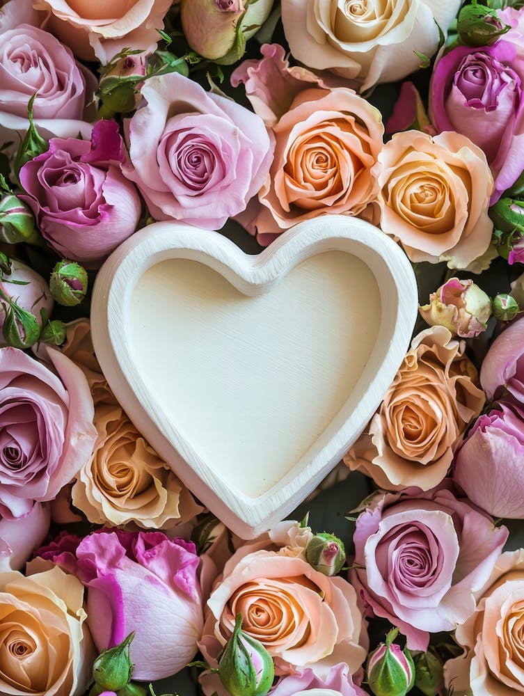 Heart Shape With Roses