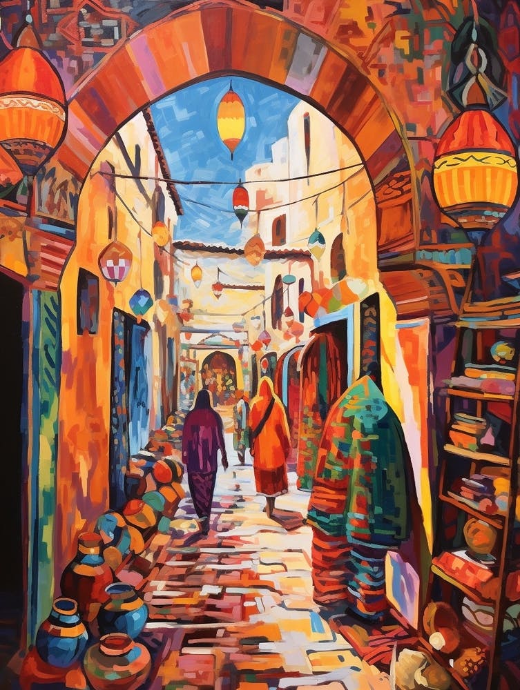 Marrakech Morocco 4 Fauvist Painting