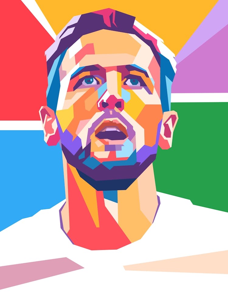 Harry Kane style d'art WPAP