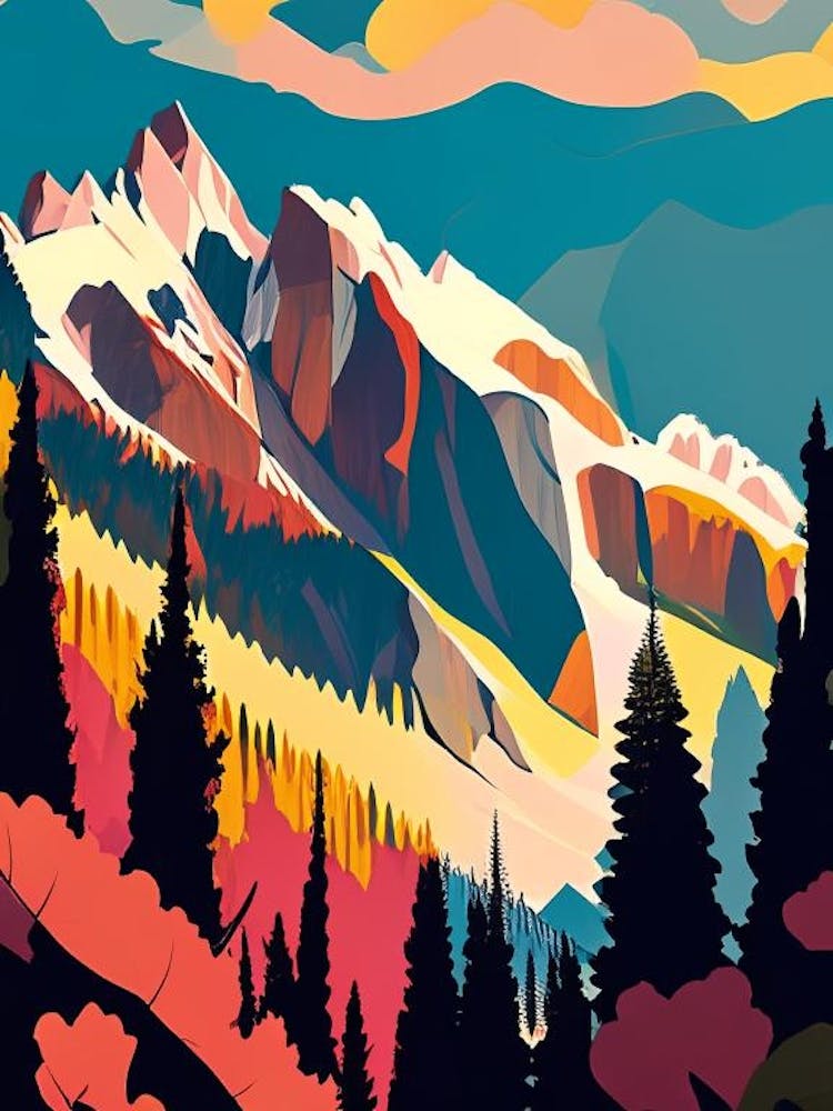 Dolomiti Bellunesi National Park Italy Pop Matisse