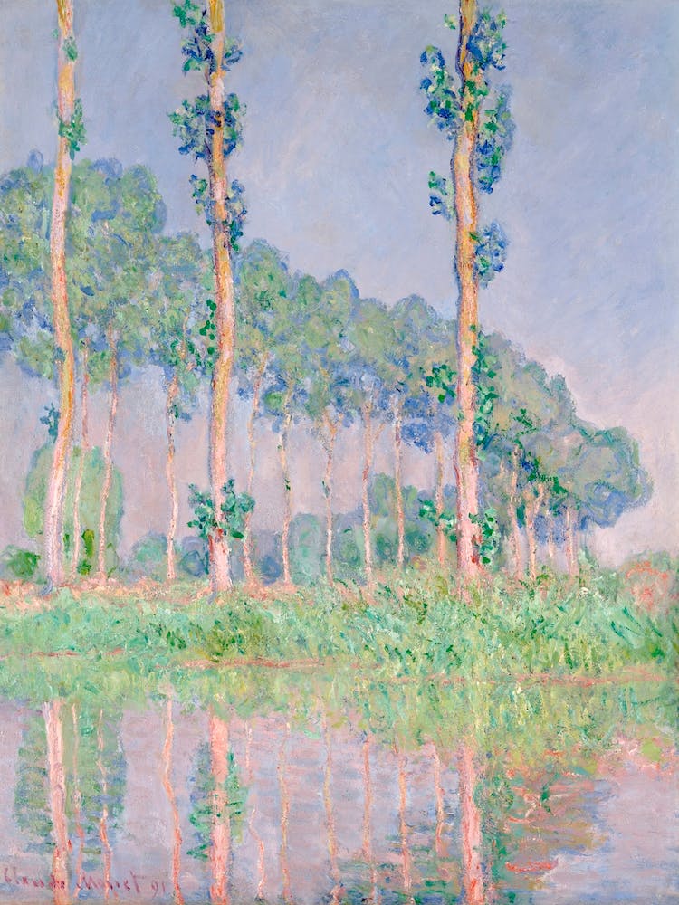 Poplars, Pink Effect (1891), Claude Monet