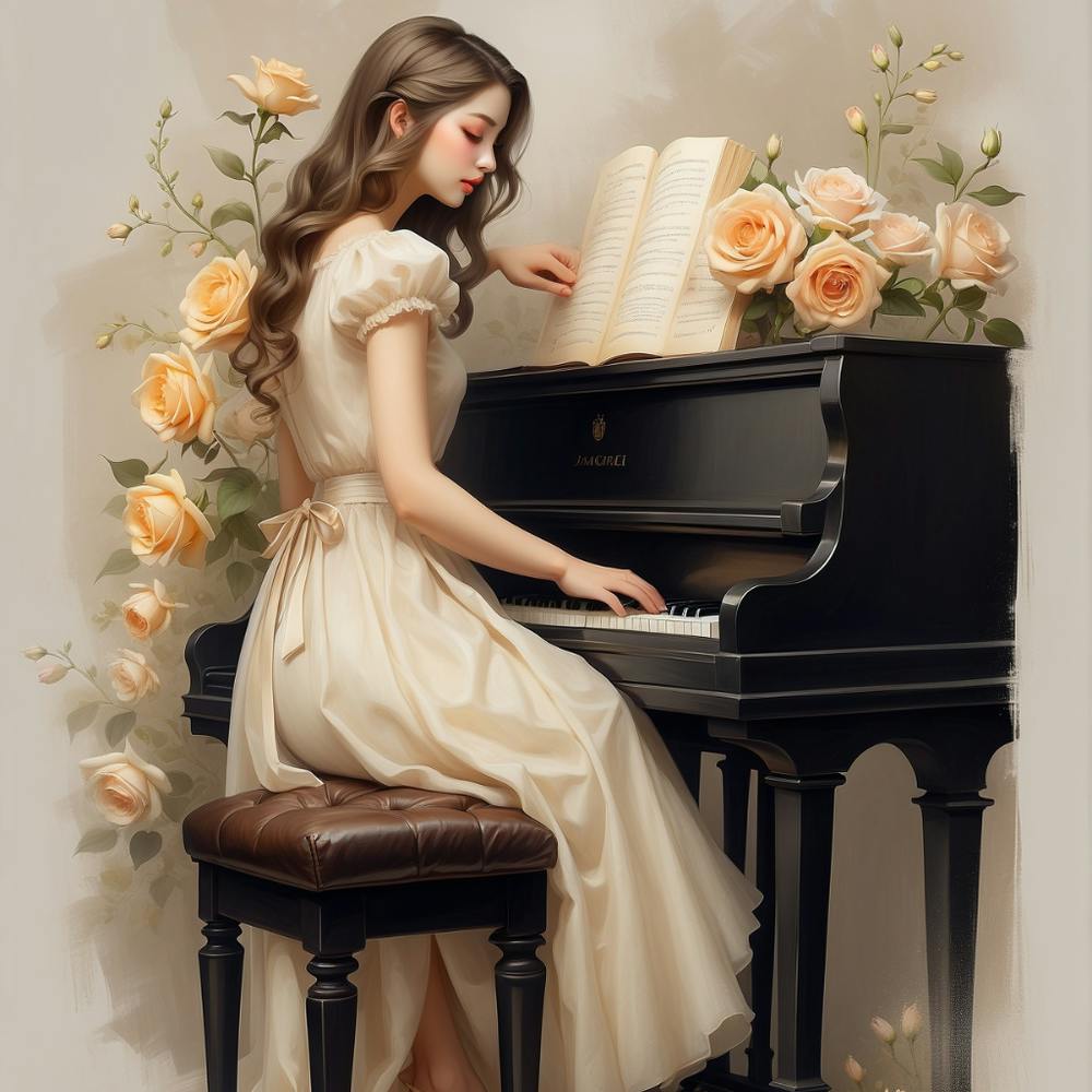 Girl Playing Piano
