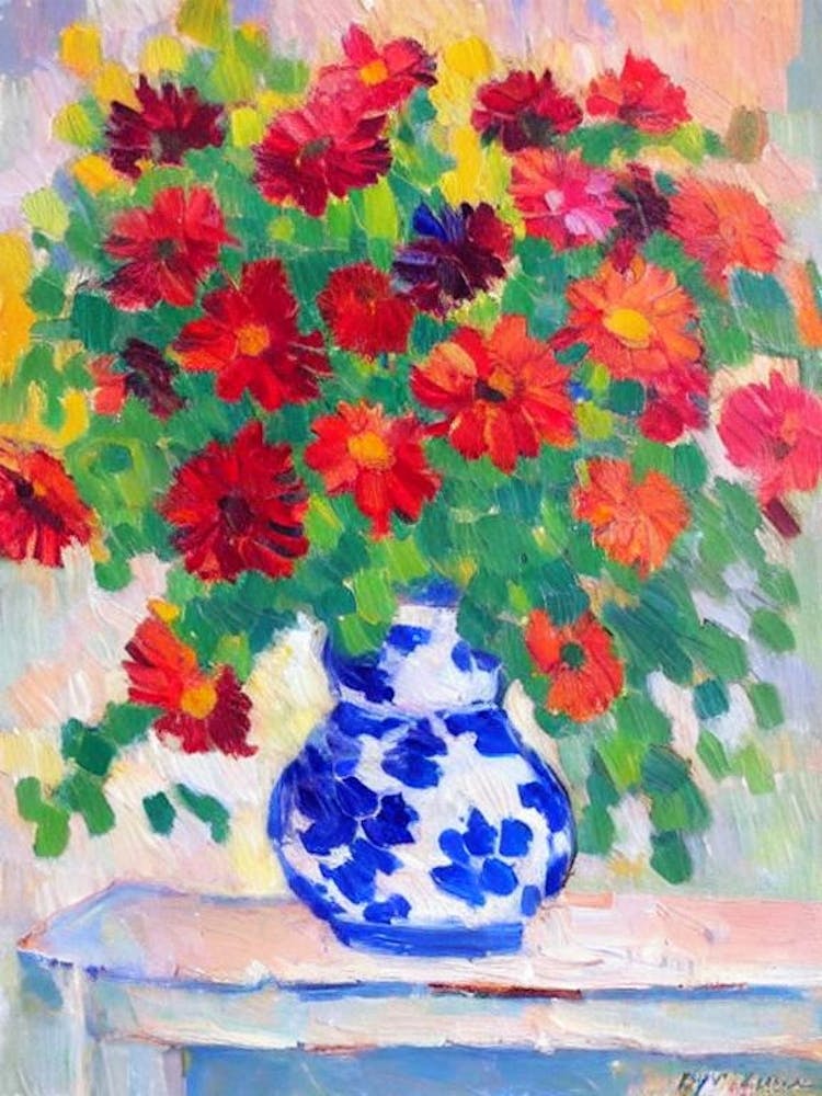 Gerberas 2  Matisse Style Flower