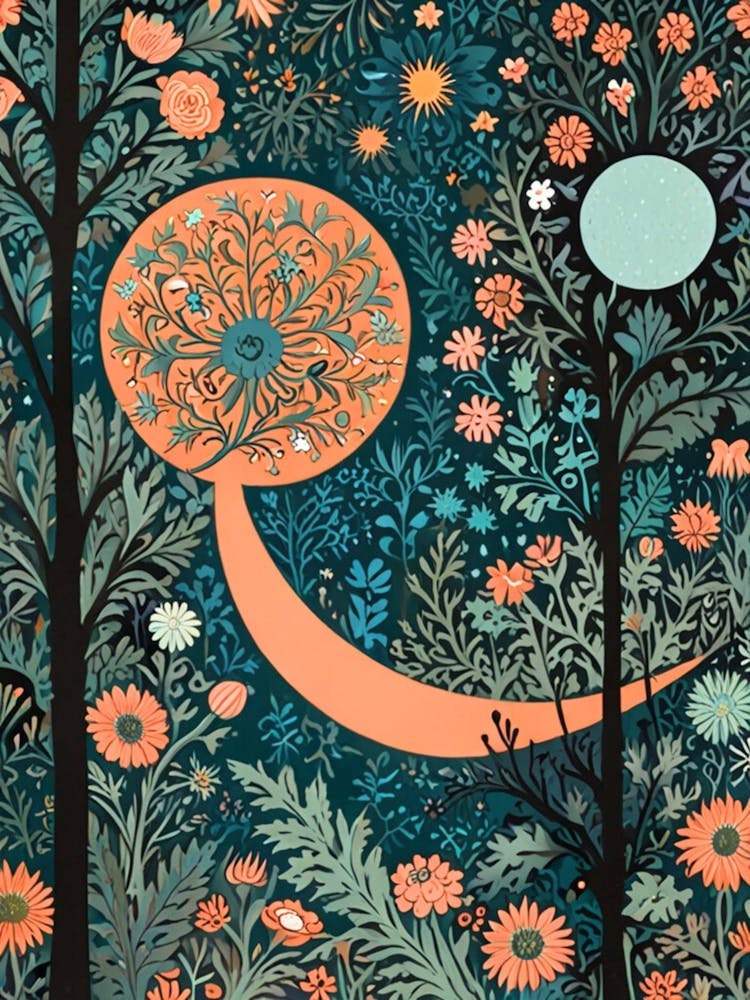 william morris Moon In The Forest 3