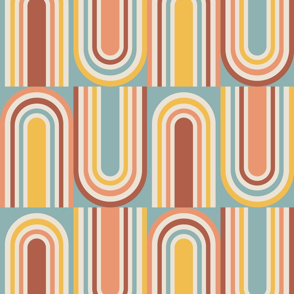 Retro Chic Geometric Square