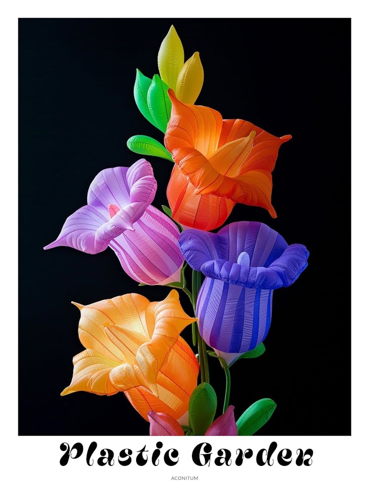 Bright Inflatable Flowers Poster Aconitum 2