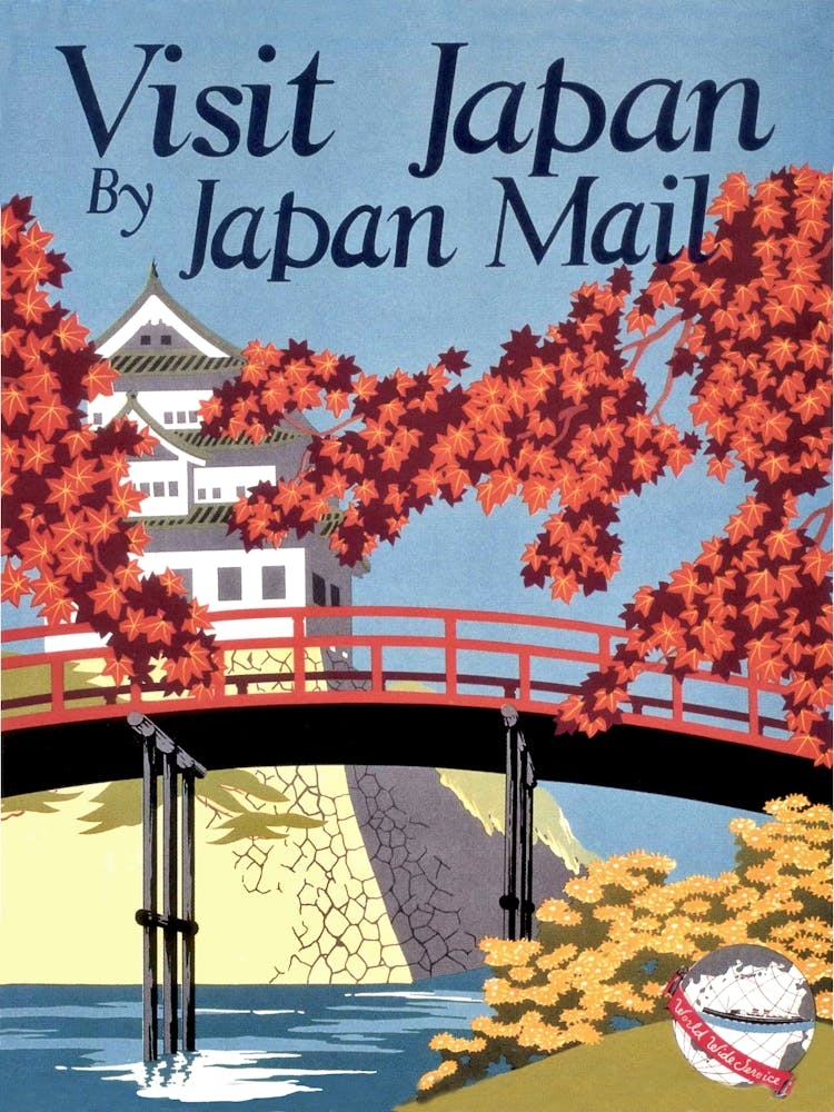 Visit Japan, Vintage Travel Poster