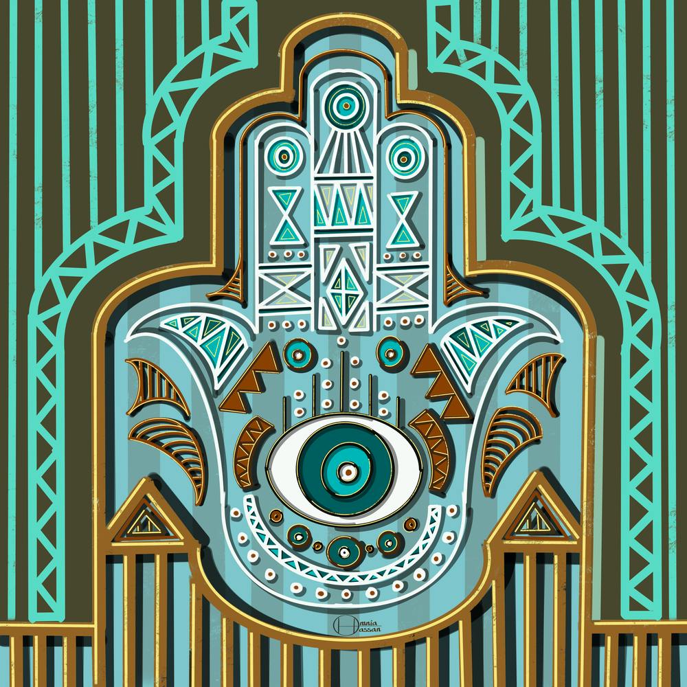 Egyptian Hamsa Hand ( Khamsa ) Hand Of Fatimah Inspired By The Egyptian Cultures 2