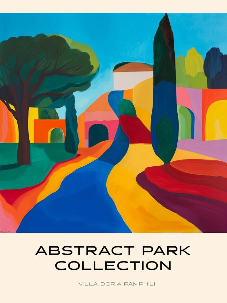 Abstract Park Collection Poster Villa Doria Pamphili Rome 4