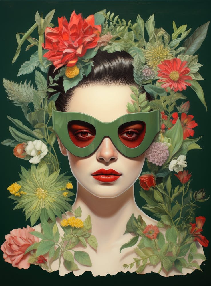 Girl In Green Sunglasses
