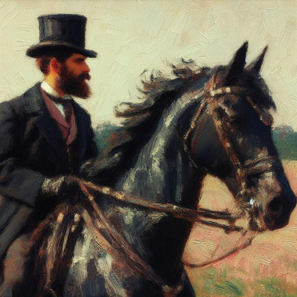 Man Riding A Horse