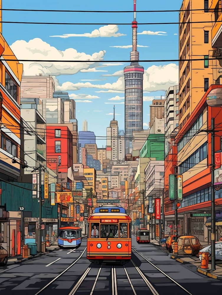 Johannesburg Pixel Art 1