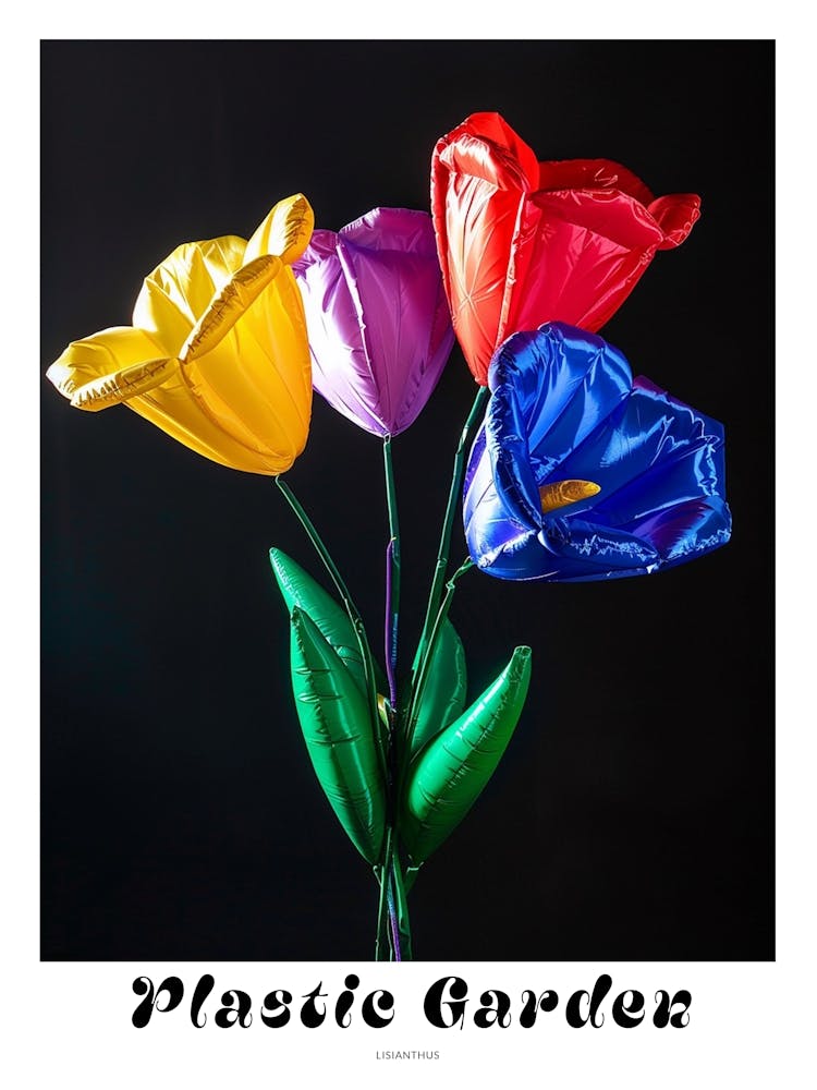 Bright Inflatable Flowers Poster Lisianthus 1