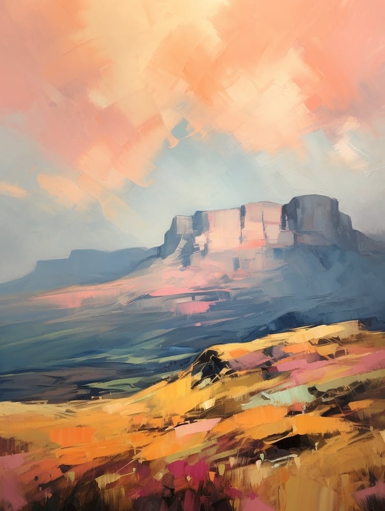 Table Mountain South Africa 3 Mountain Painting
