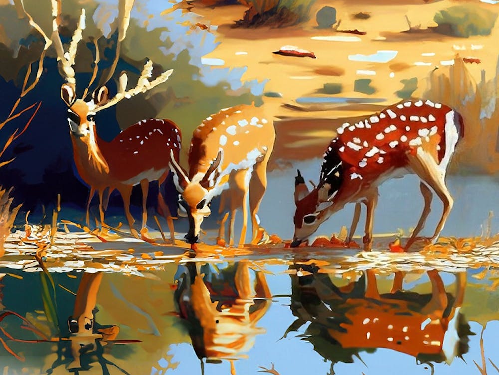 Deer Drinking
