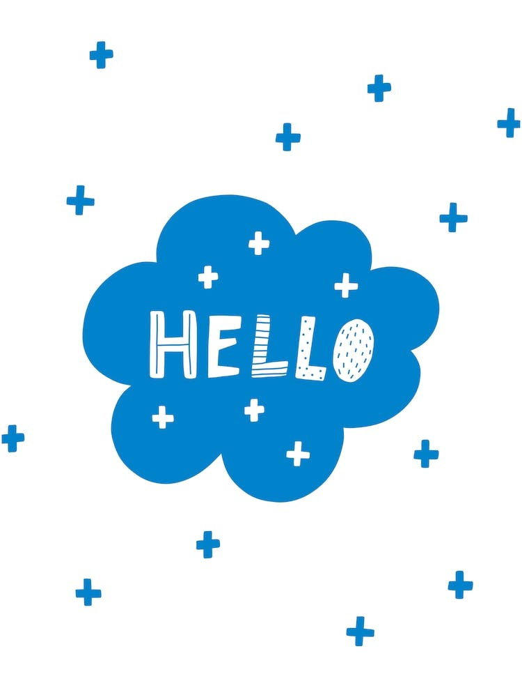 Hello Bubble Cloud Blue Super Scandi Kids