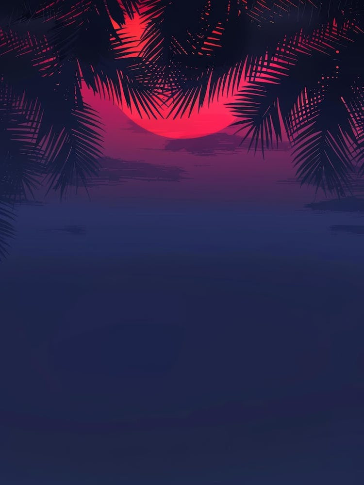 Sunset With Palm Trees 6
