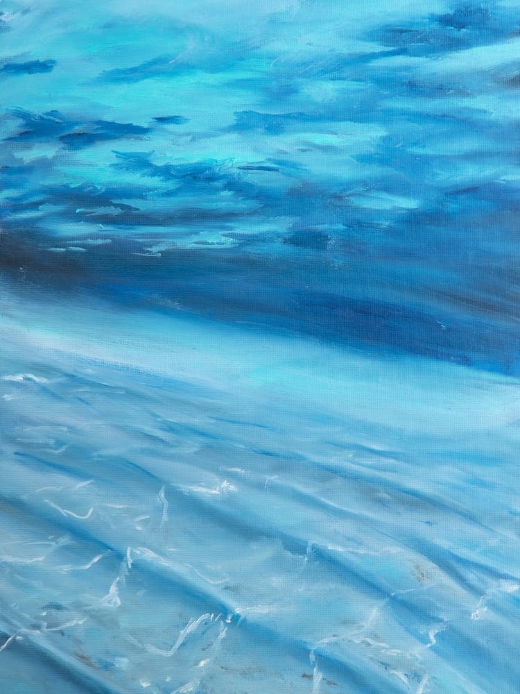 Underwater Oil painting Art print
