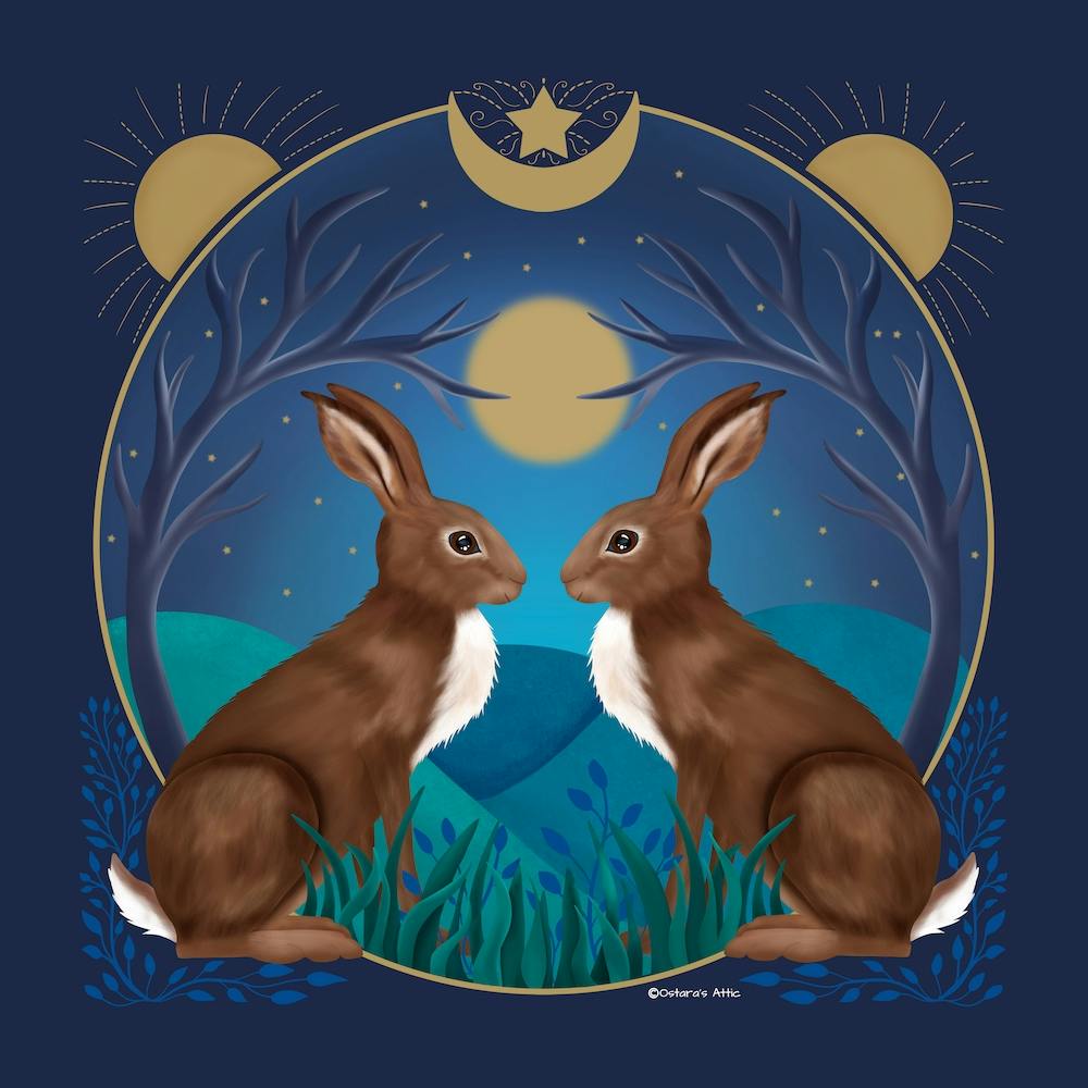 Moonlight Hares Square