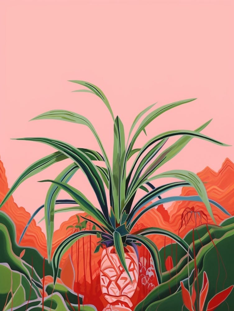 Boho Plant Painting Spider Plant 1