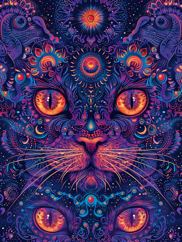 Psychedelic Cat 20