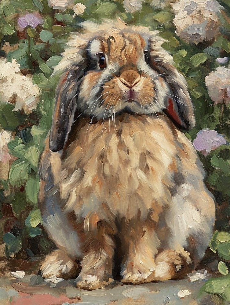 American Fuzzy Rabbit Painting 2