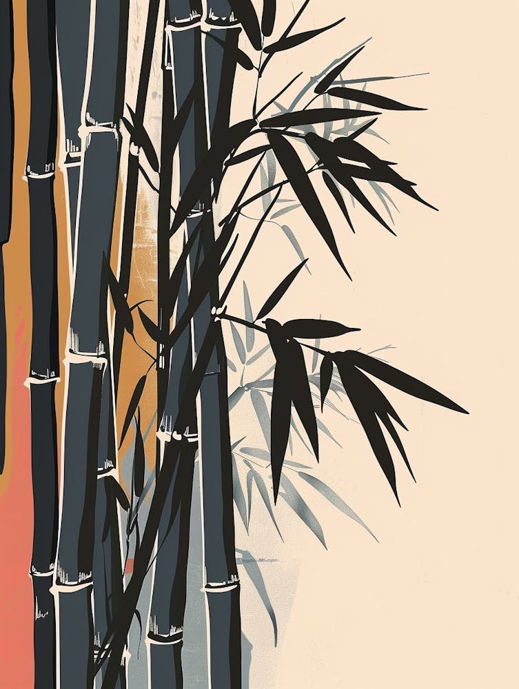 Bamboo Plant Minimalist Illustration 2