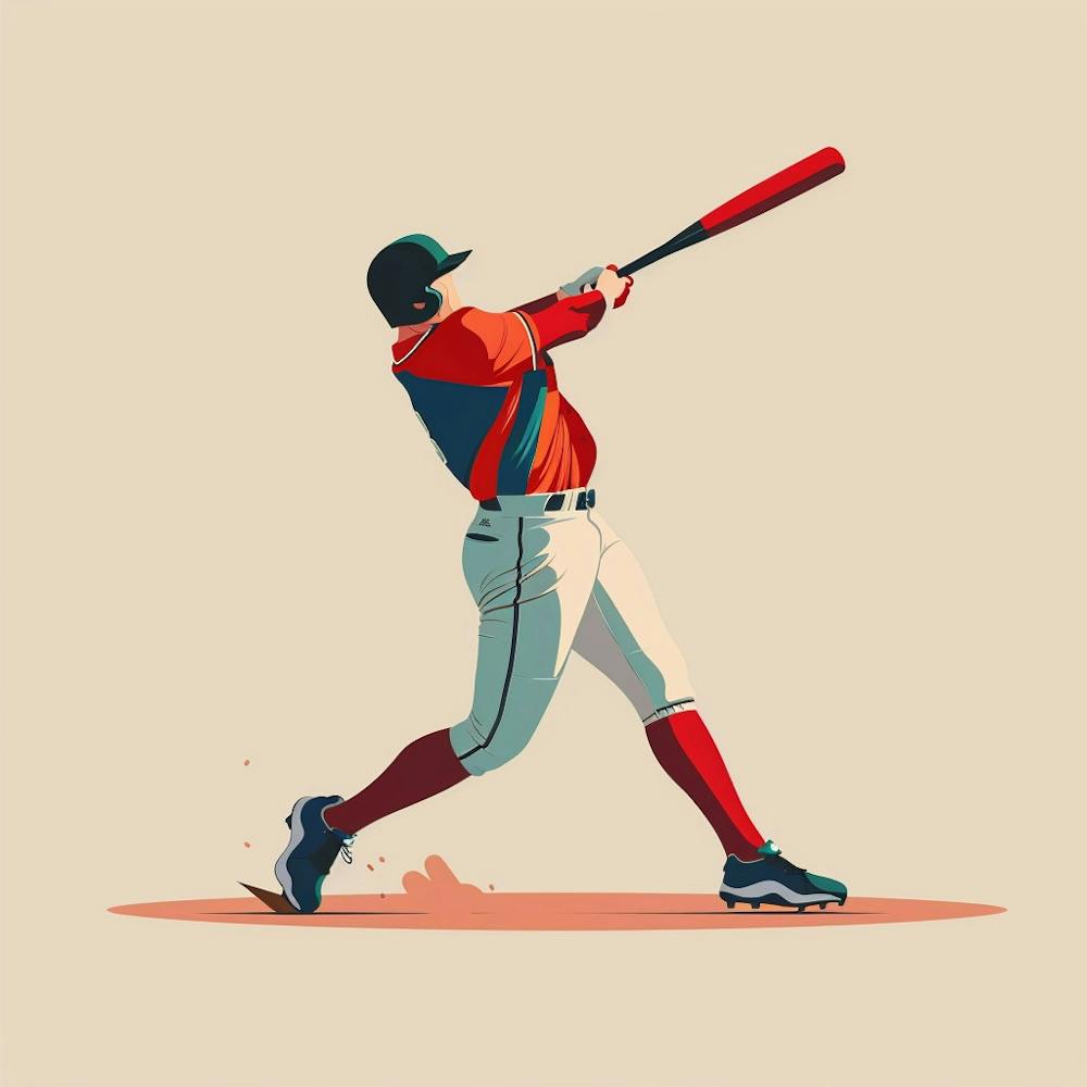 Baseball Player Swinging A Bat 1