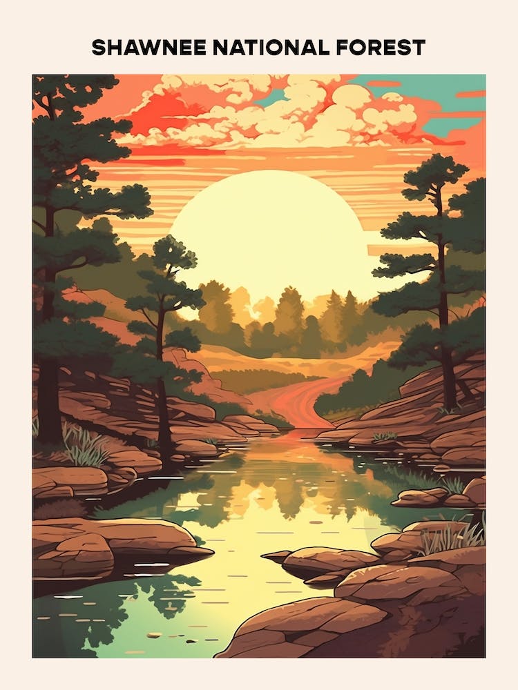 Shawnee National Forest Midcentury Travel Poster