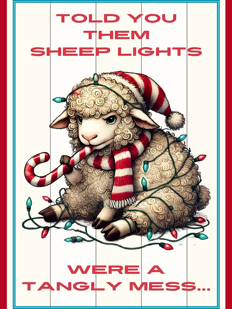 Annoyed Sheep White Christmas