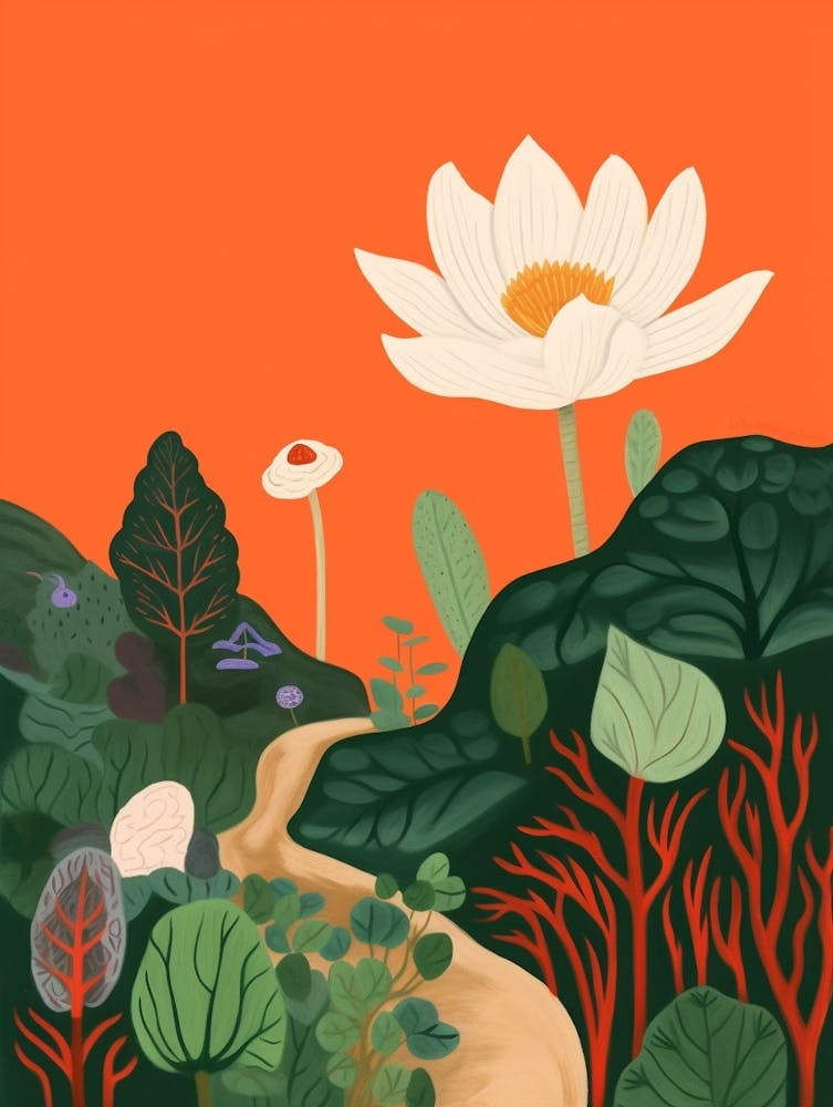 Boho Wildflower Painting Bloodroot Sanguinaria 2