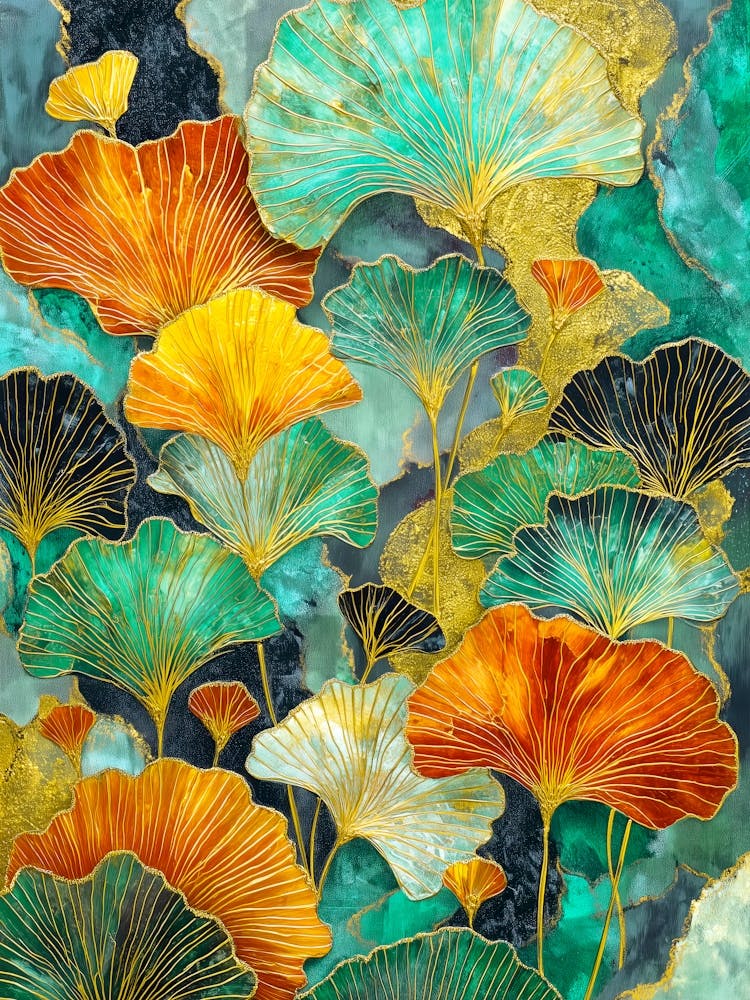 Ginkgo Leaves nature flora art