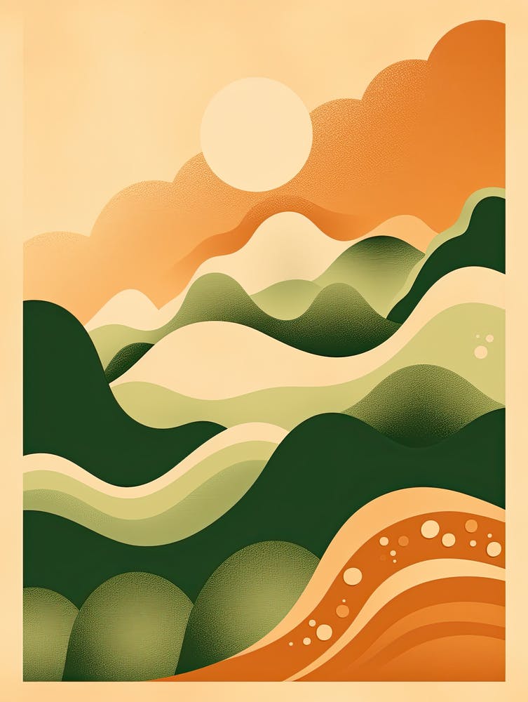 Cosmic Echoes; Risograph Vintage Abstractions