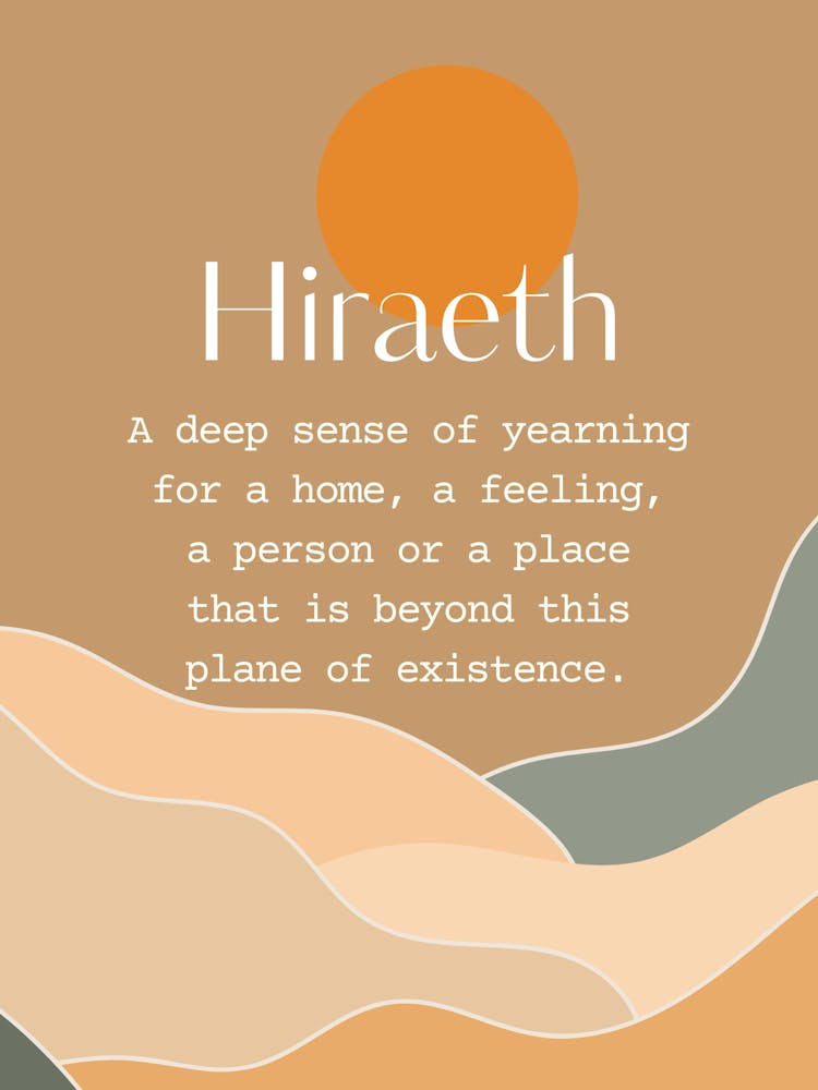 Welsh Hiraeth Orange Sunset