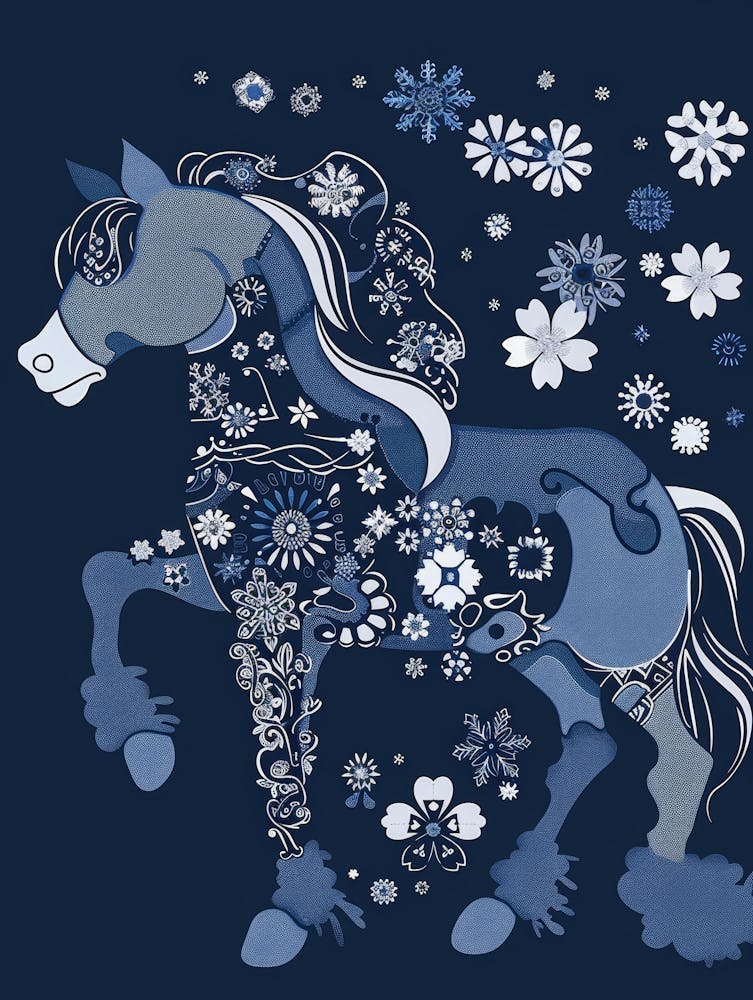 Schneeflockenpferd 1