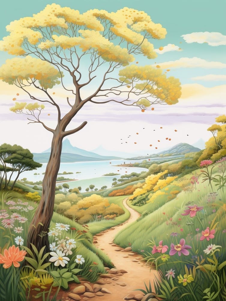 Otter Trail South Africa Hike Illustration