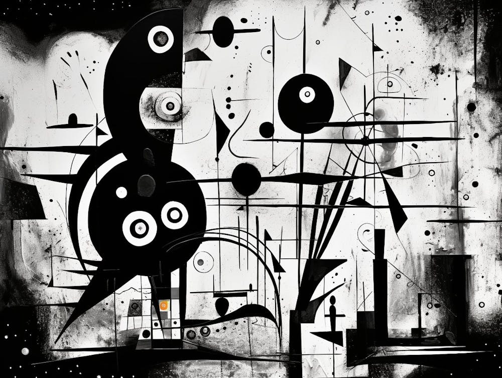 Résistance Abstrait Noir et Blanc 6