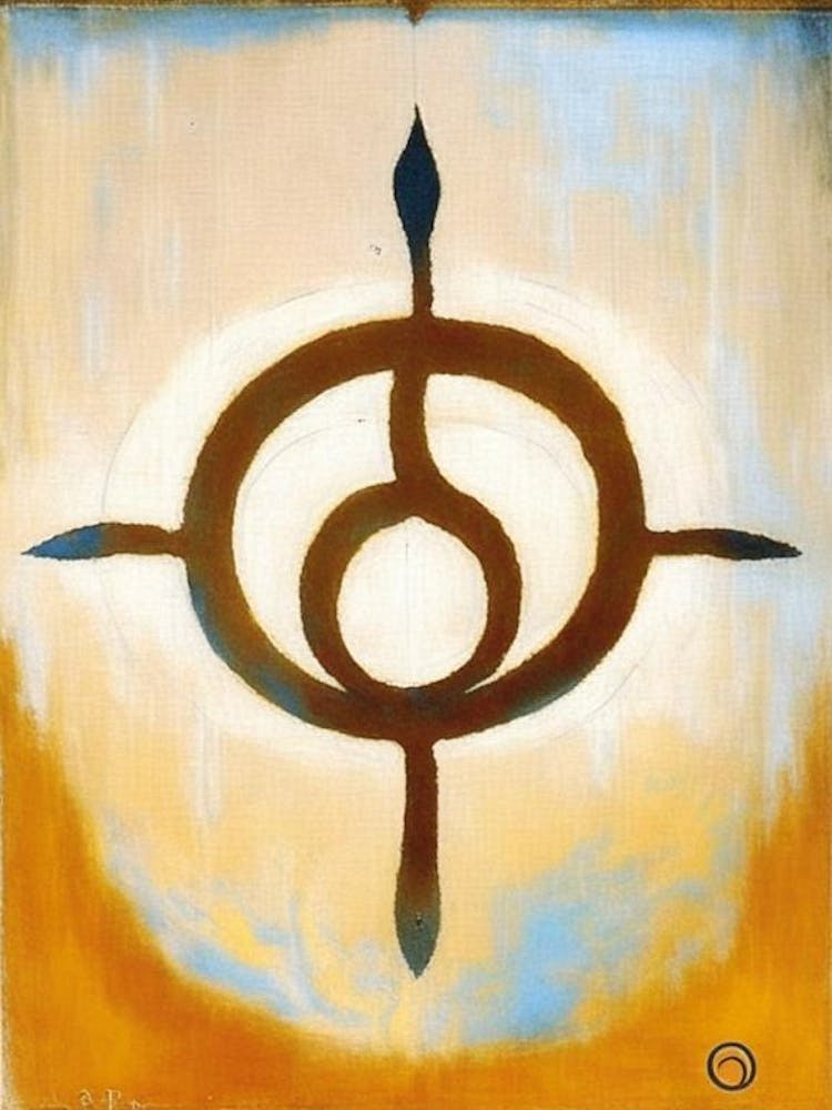 Om Symbol Abstract Painting